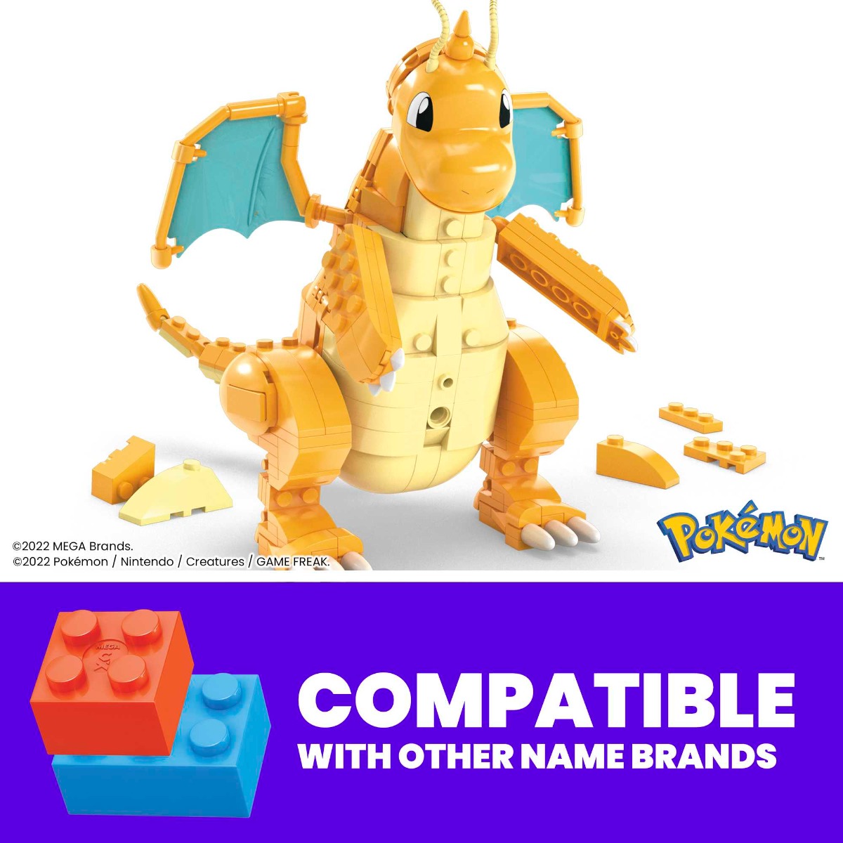 Set de constructie Mega Bloks Construx Pokemon Dragonite 388 piese - poza 4