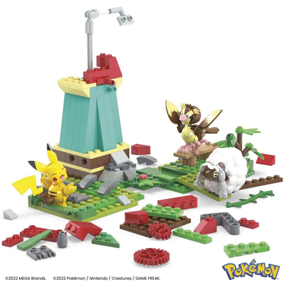 Set de constructie Mega Bloks Pokemon Countryside Windmill 240 piese - poza 2