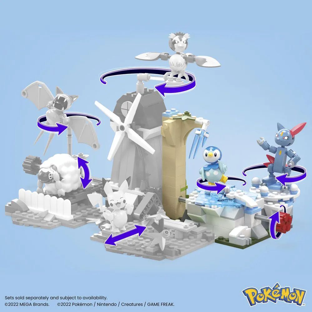 Set de constructie Mega Bloks Pokemon Sneasel Snow Day 183 piese - poza 4