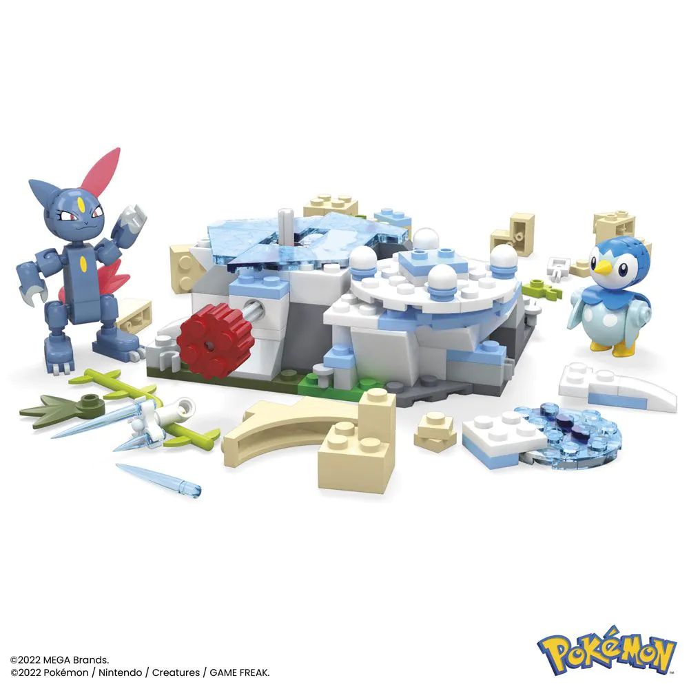 Set de constructie Mega Bloks Pokemon Sneasel Snow Day 183 piese - poza 5