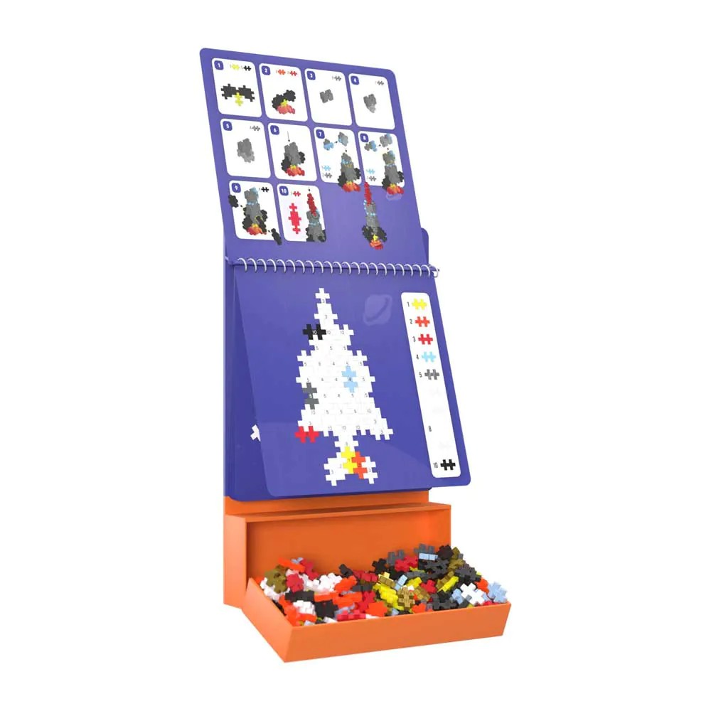 Set de constructie Plus Plus cu sabloane Space 125 piese - poza 2