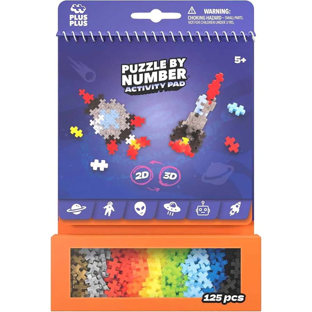 Set de constructie Plus Plus cu sabloane Space 125 piese - poza 4