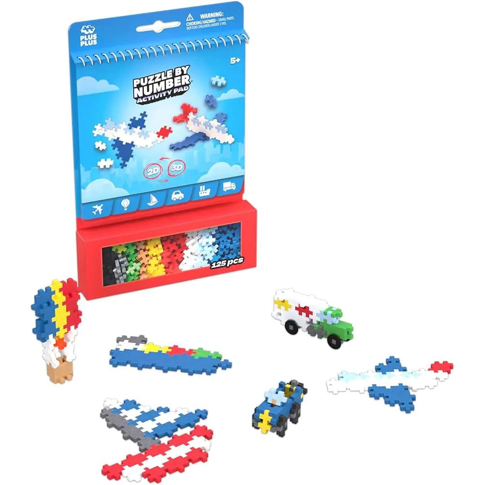Set de constructie Plus Plus cu sabloane Vehicule 125 piese - poza 1