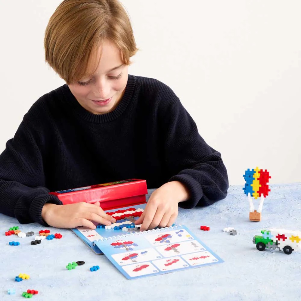 Set de constructie Plus Plus cu sabloane Vehicule 125 piese - poza 4