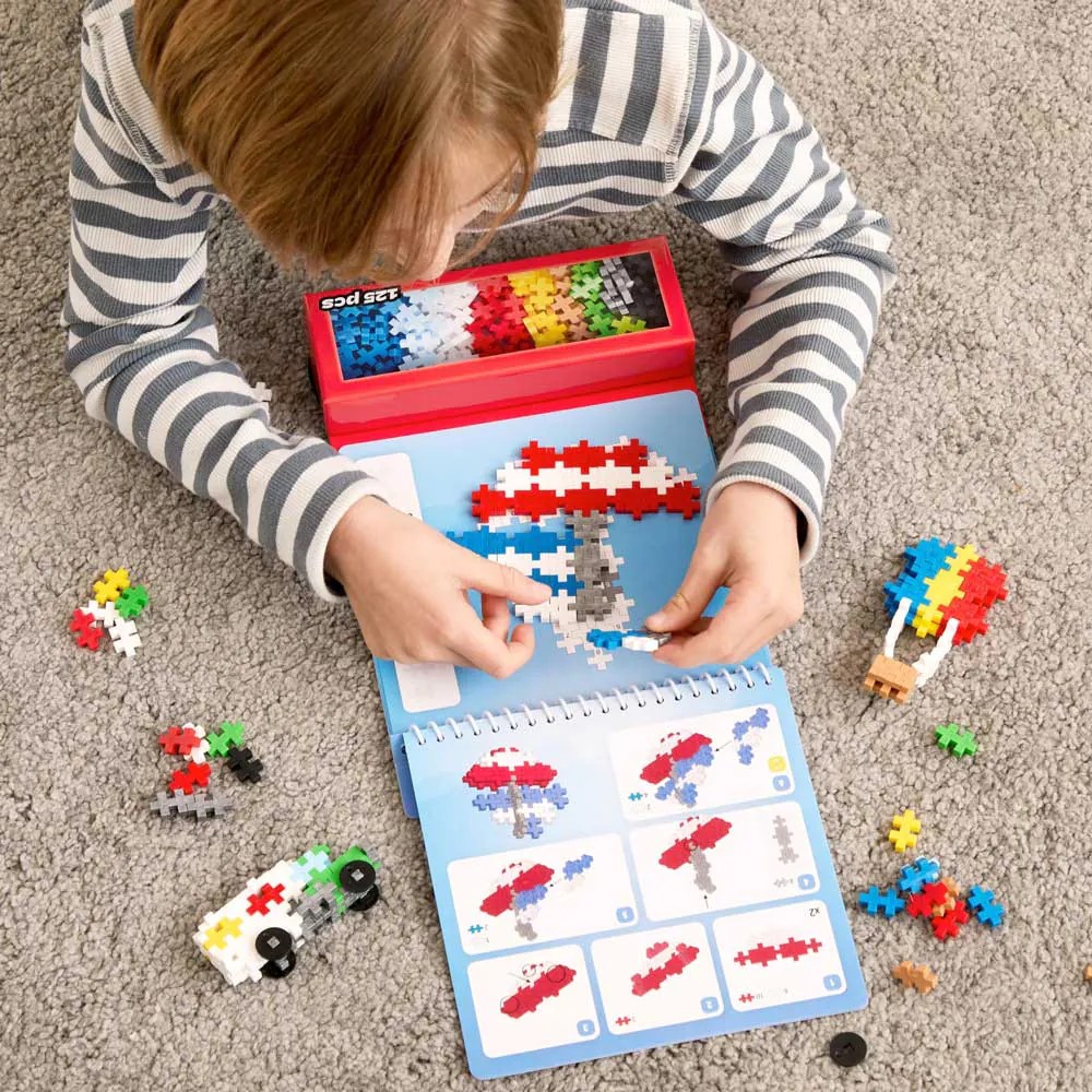 Set de constructie Plus Plus cu sabloane Vehicule 125 piese - poza 5