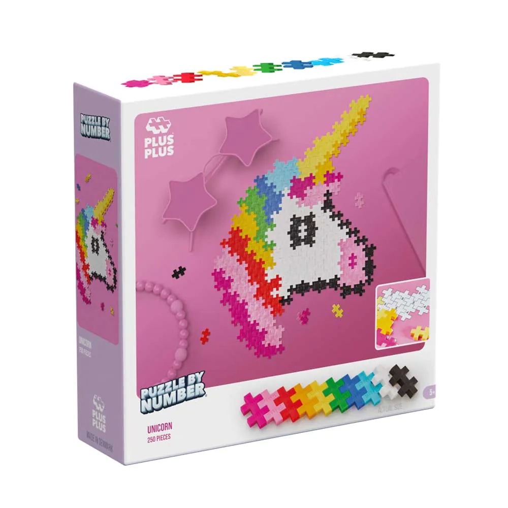 Set de constructie Puzzle pe numere Unicorn Plus Plus Constructor 250 piese - poza 2