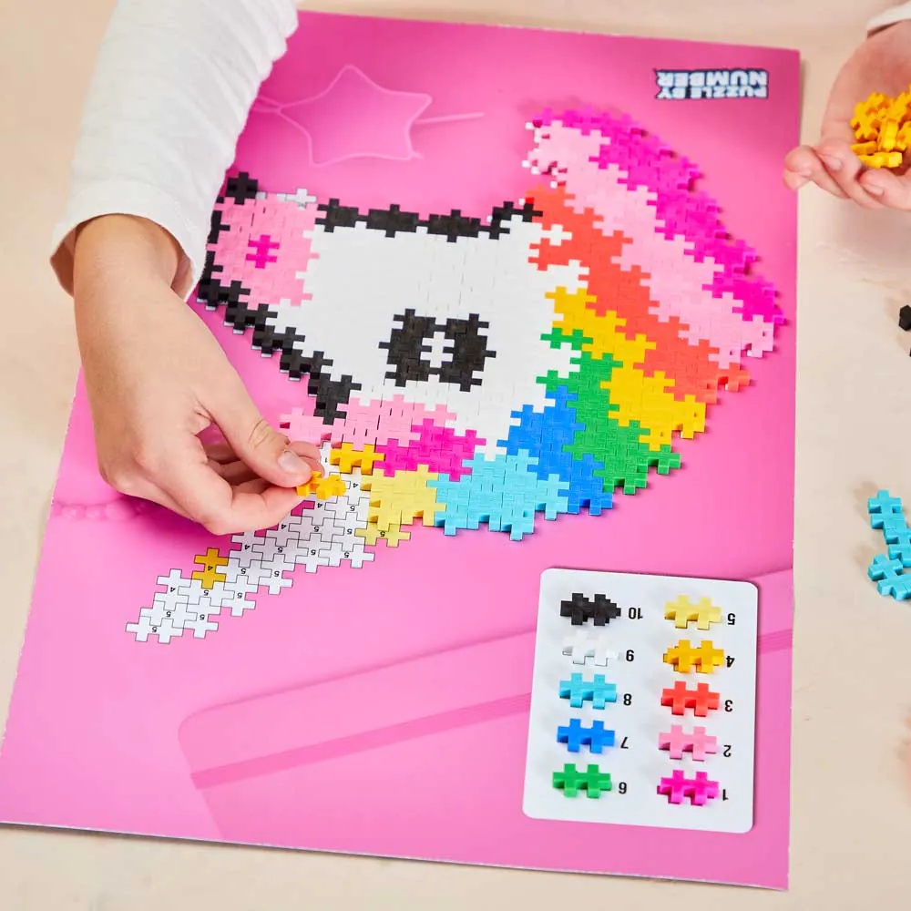 Set de constructie Puzzle pe numere Unicorn Plus Plus Constructor 250 piese - poza 5