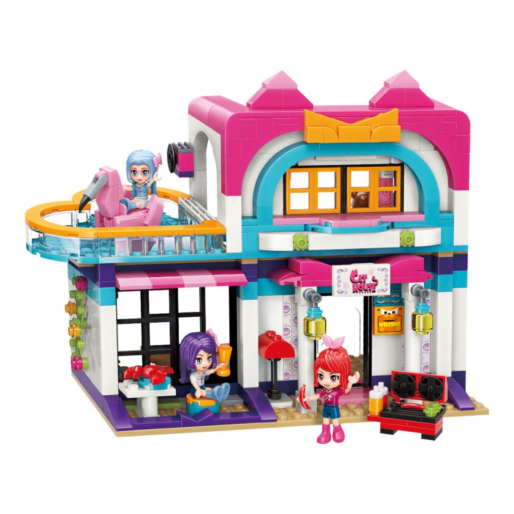 Set de constructie Qman Cherry Mew Mew Music Festival Party Villa 447 piese - poza 1