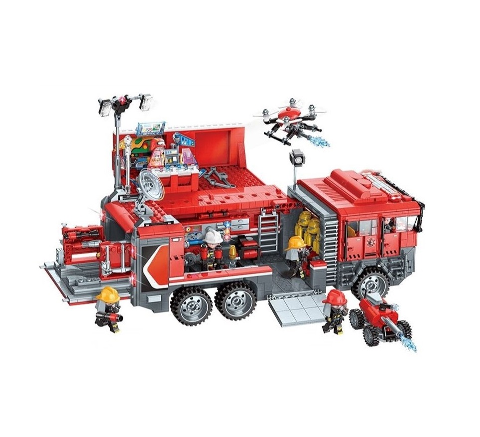 Set de constructie Qman Masina de Pompieri 1431 piese - poza 1