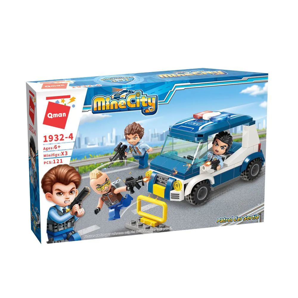 Set de constructie Qman Mine City Masina de Patrulare 121 piese - poza 2