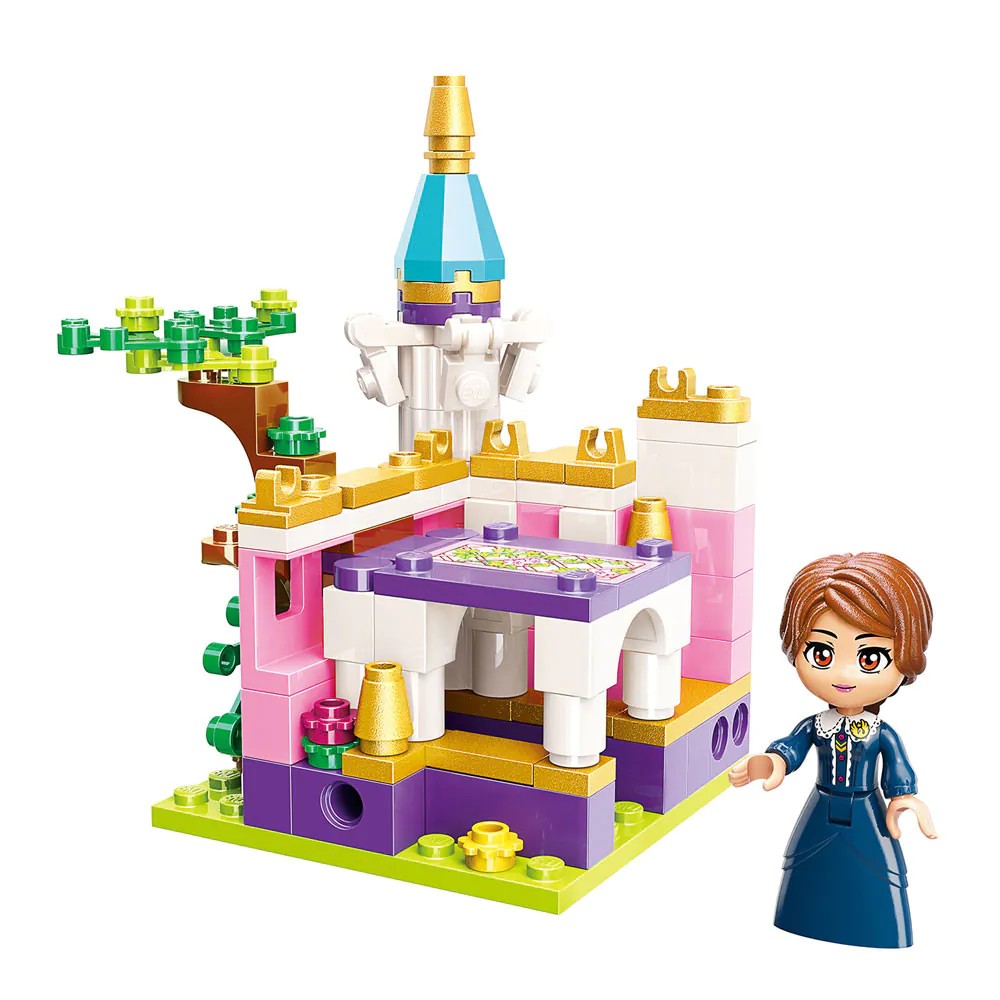 Set de constructie Qman Princess Leah Garden Of Spring 118 piese - poza 1
