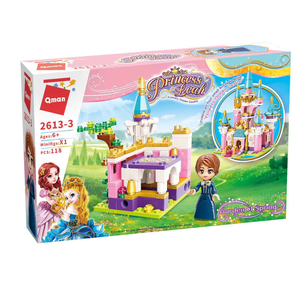 Set de constructie Qman Princess Leah Garden Of Spring 118 piese - poza 2