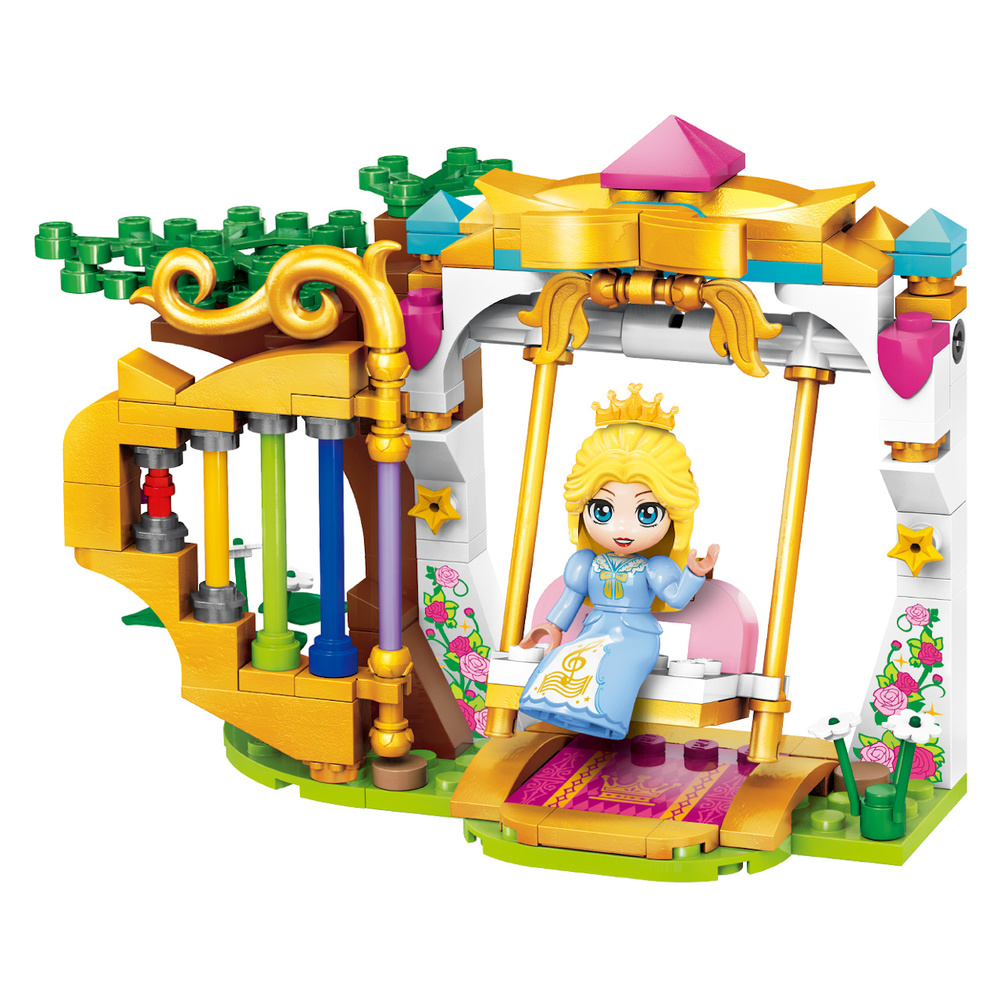 Set de constructie Qman Princess Leah Leagan Pentru Printese 134 piese - poza 1