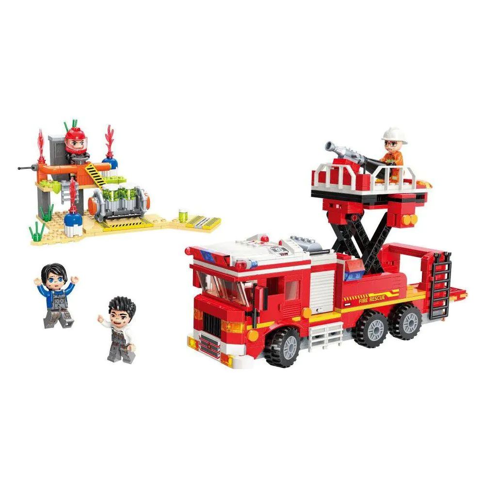 Set de constructie Qman Statie de Pompieri 539 piese - poza 1