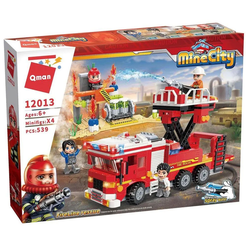 Set de constructie Qman Statie de Pompieri 539 piese - poza 2