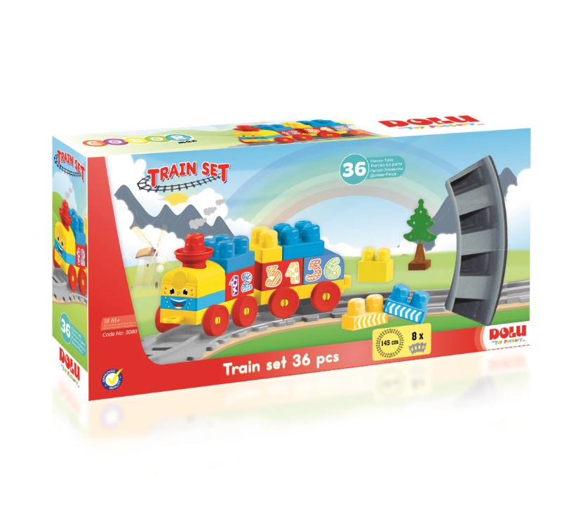 Set de constructie trenulet Dolu 36 piese - poza 2