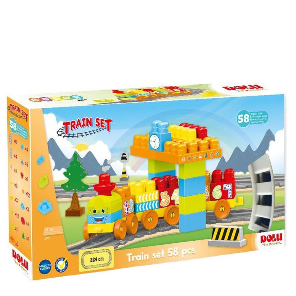 Set de constructie trenulet Dolu 58 piese - poza 1