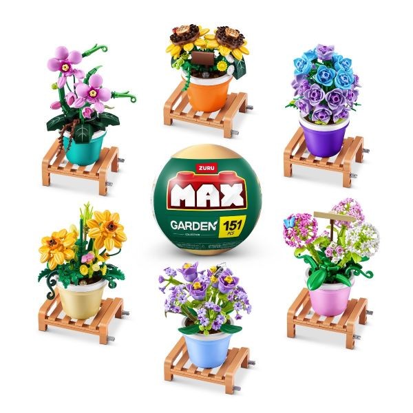 Set de constructie Zuru Max Flori de gradina in ghiveci diverse modele - poza 1
