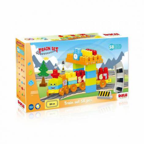 Set de constructii cu trenulet - 58 piese - poza 2
