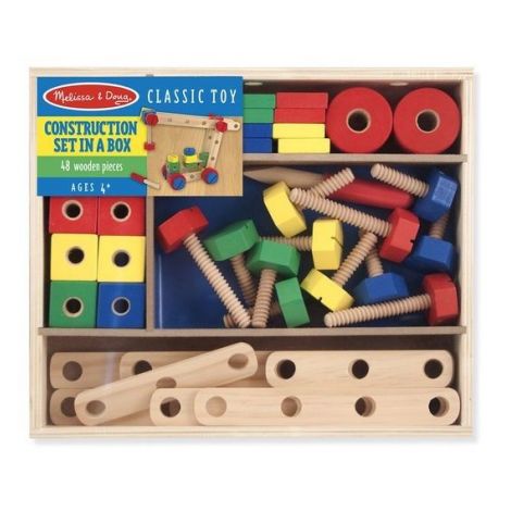 Set de construit cu suruburi, din lemn, Melissa&Doug 5151 - poza 2