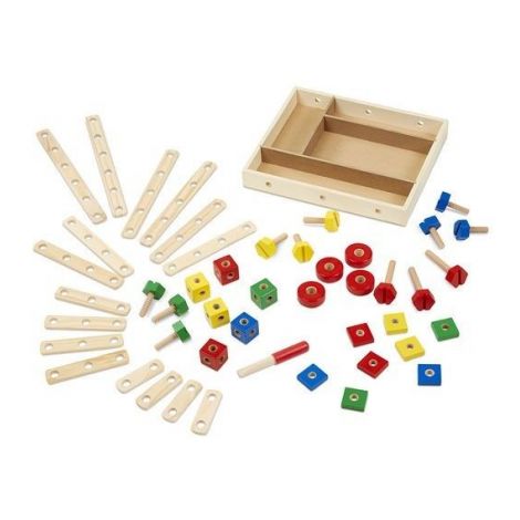 Set de construit cu suruburi, din lemn, Melissa&Doug 5151 - poza 4