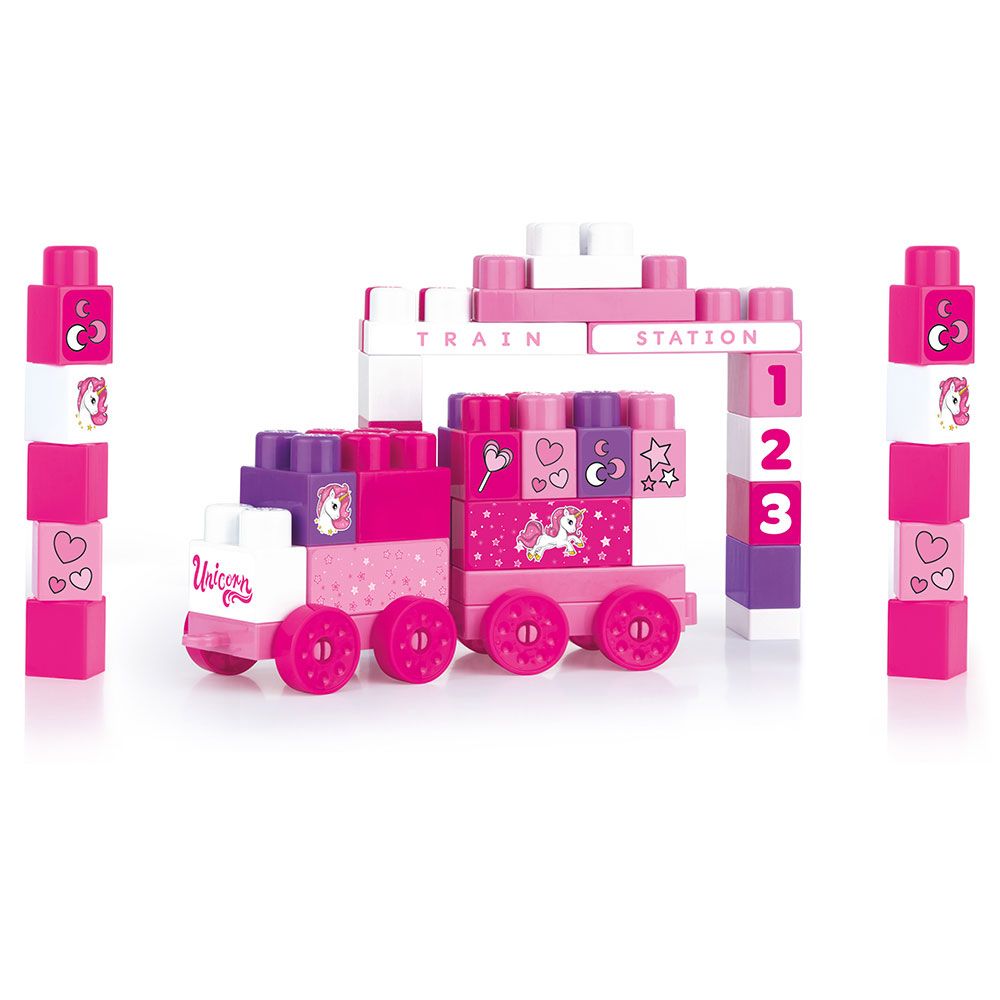 Set de construit trenulet Dolu Unicorn 50 piese - poza 1