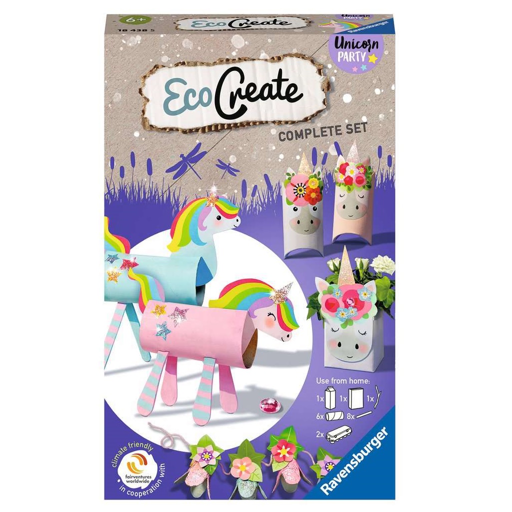 Set de creatie ecologica Ravensburger Eco Create Petrecerea Unicornilor - poza 1