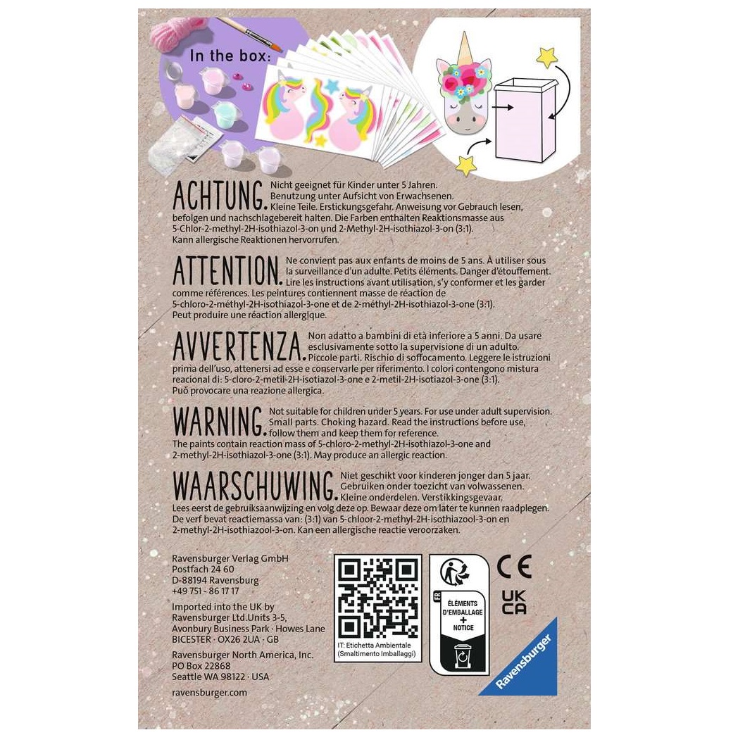 Set de creatie ecologica Ravensburger Eco Create Petrecerea Unicornilor - poza 2