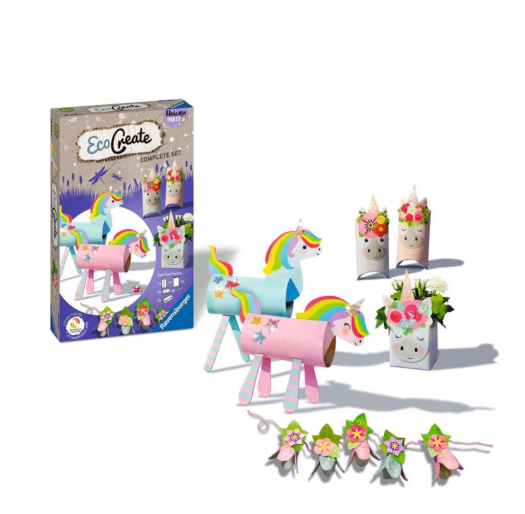 Set de creatie ecologica Ravensburger Eco Create Petrecerea Unicornilor - poza 3