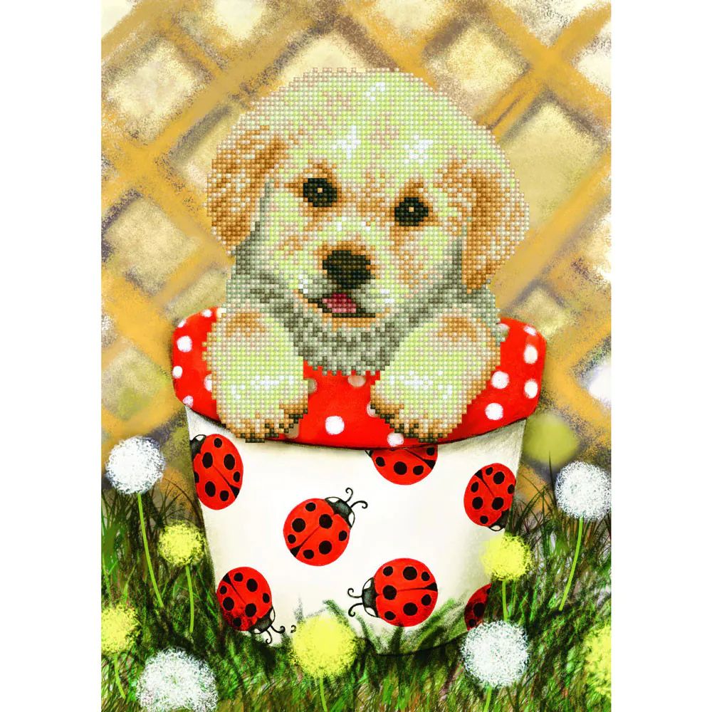 Set de creatie mozaic Diamond dotz Pup In Pot - poza 1