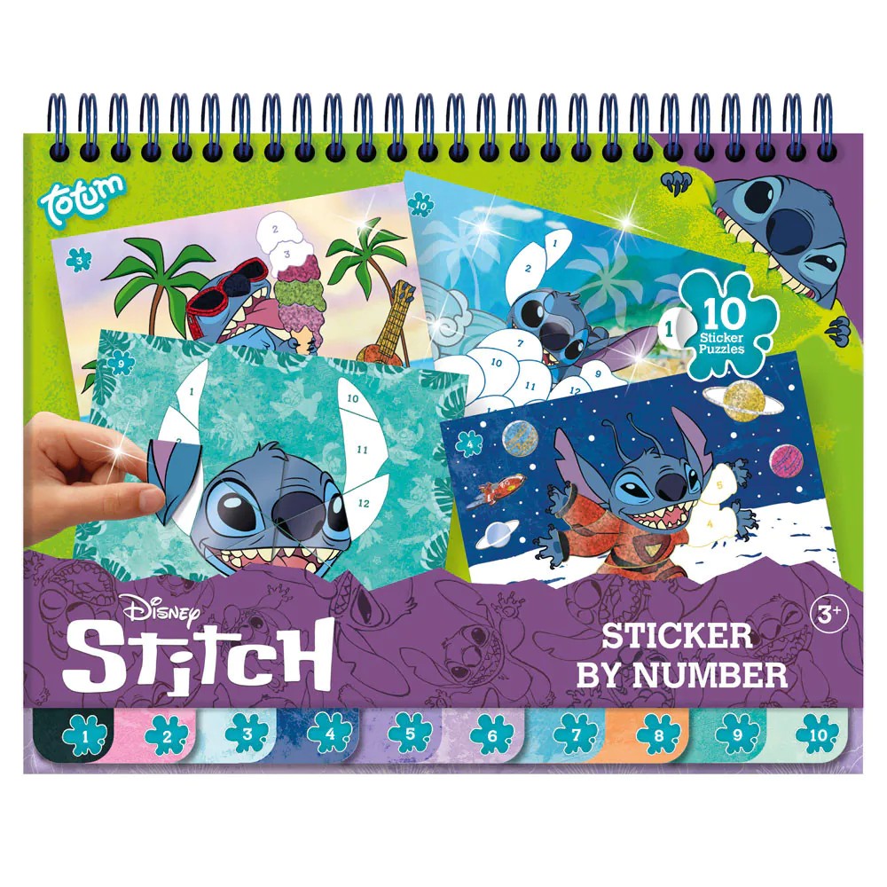 Set de creatie pe numere cu abtibilduri Totum Disney Stitch Sticker By Number - poza 1