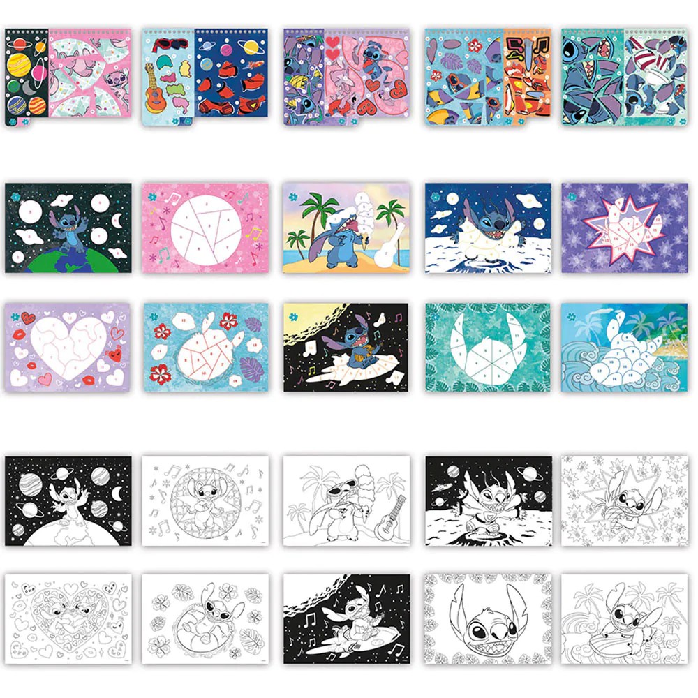 Set de creatie pe numere cu abtibilduri Totum Disney Stitch Sticker By Number - poza 2