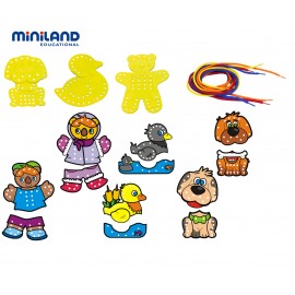 Set de cusut cu sabloane animale - Miniland - poza 2