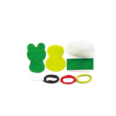 Set de cusut DIY - decoratiune topper pentru creion - Broasca - poza 3