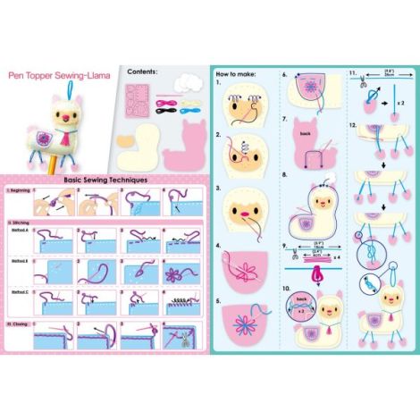 Set de cusut DIY - decoratiune topper pentru creion - Lama - poza 4