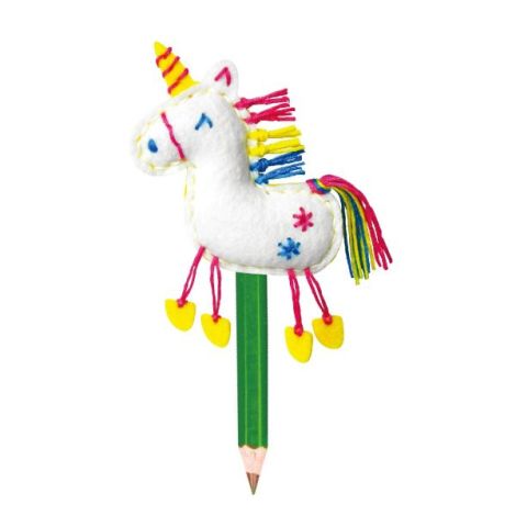 Set de cusut DIY - decoratiune topper pentru creion - Unicorn - poza 2
