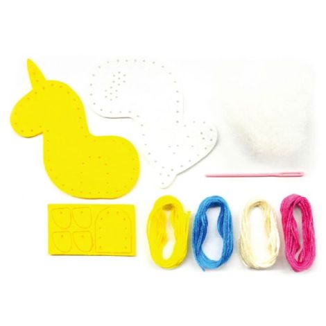 Set de cusut DIY - decoratiune topper pentru creion - Unicorn - poza 5