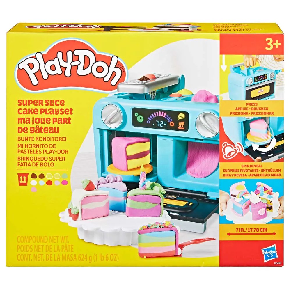 Set de decorare tort Hasbro Play-Doh cu 11 cutii plastilina, forme si accesorii - poza 2