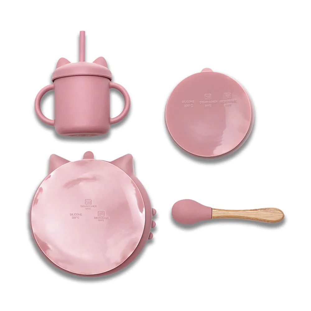 Set de hranire Lorelli Baby Care 4 piese Pink - poza 2