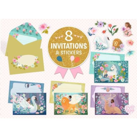 Set de invitatii Animale fantastice, Djeco - poza 3