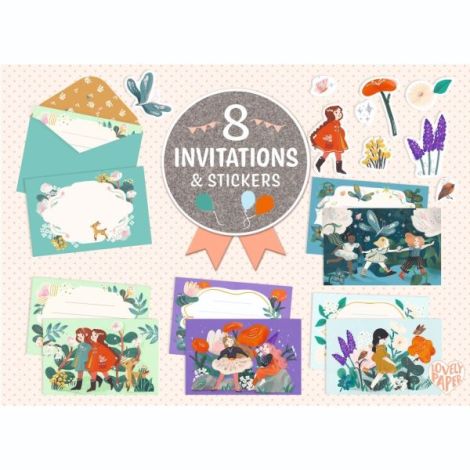 Set de invitatii Prietenii din gradina, Djeco - poza 2