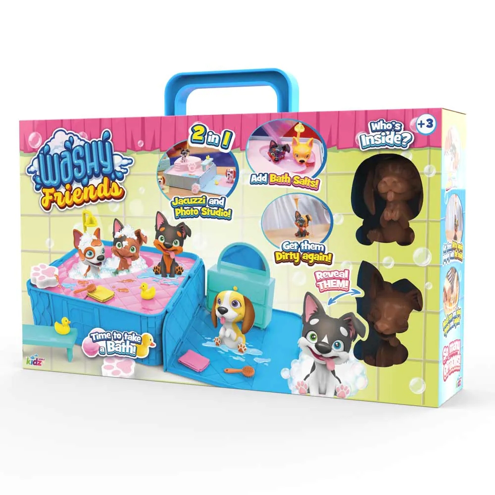 Set de joaca 2 in 1 Washy Friends Puppy Catelusi Noroiosi - poza 2