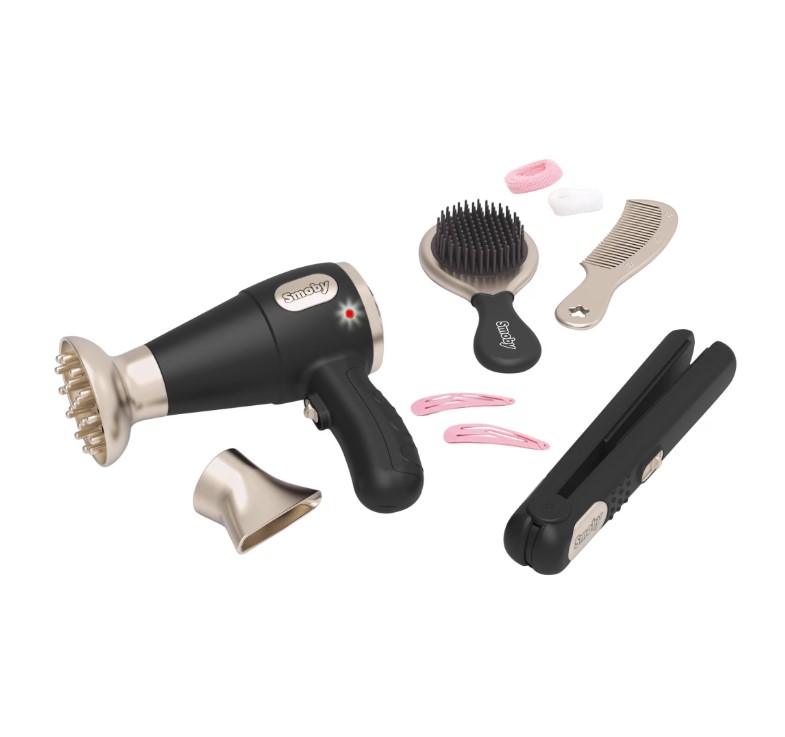 Set de joaca accesorii de coafat cu feon si placa de par pentru copii Smoby Hairstyle - poza 1