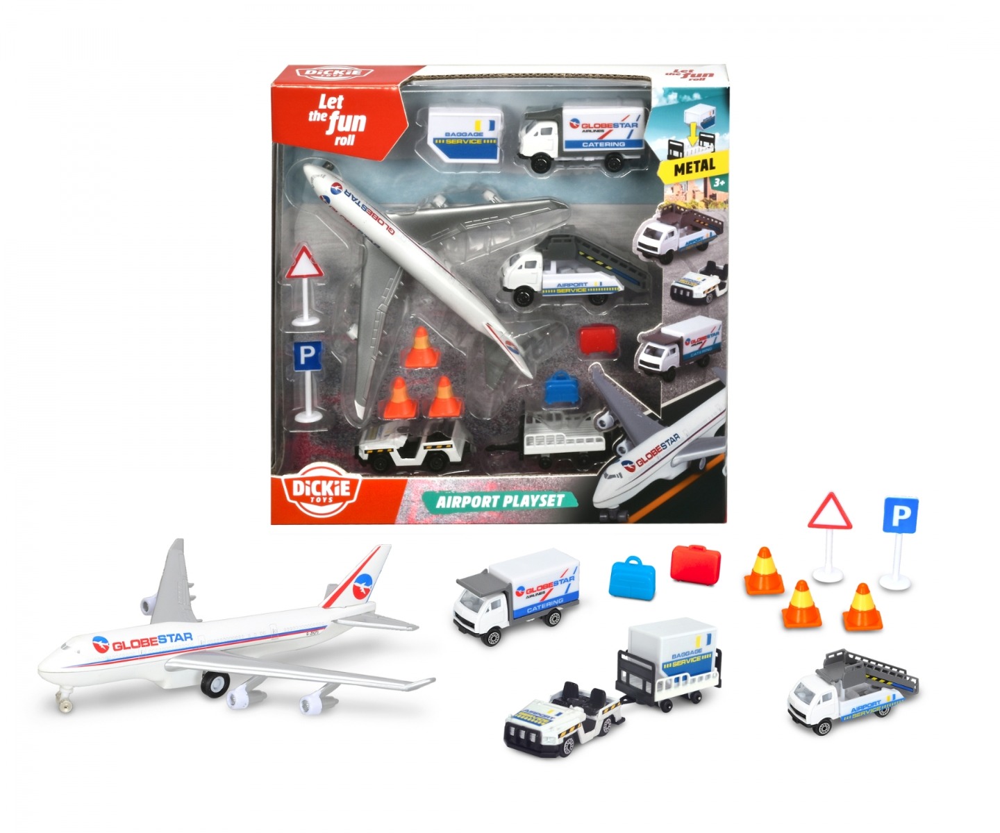 Set de joaca aeroport Dickie cu avion si accesorii 13 piese - poza 3