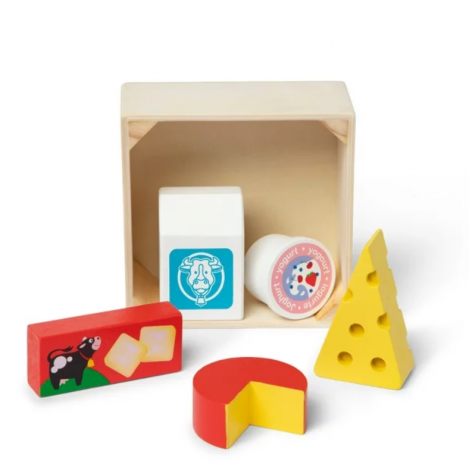 Set de joaca alimente Lactate, din lemn, 5 piese, 2 ani+, Melissa&Doug 95207 - poza 1