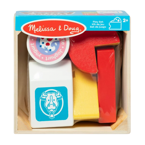Set de joaca alimente Lactate, din lemn, 5 piese, 2 ani+, Melissa&Doug 95207 - poza 2