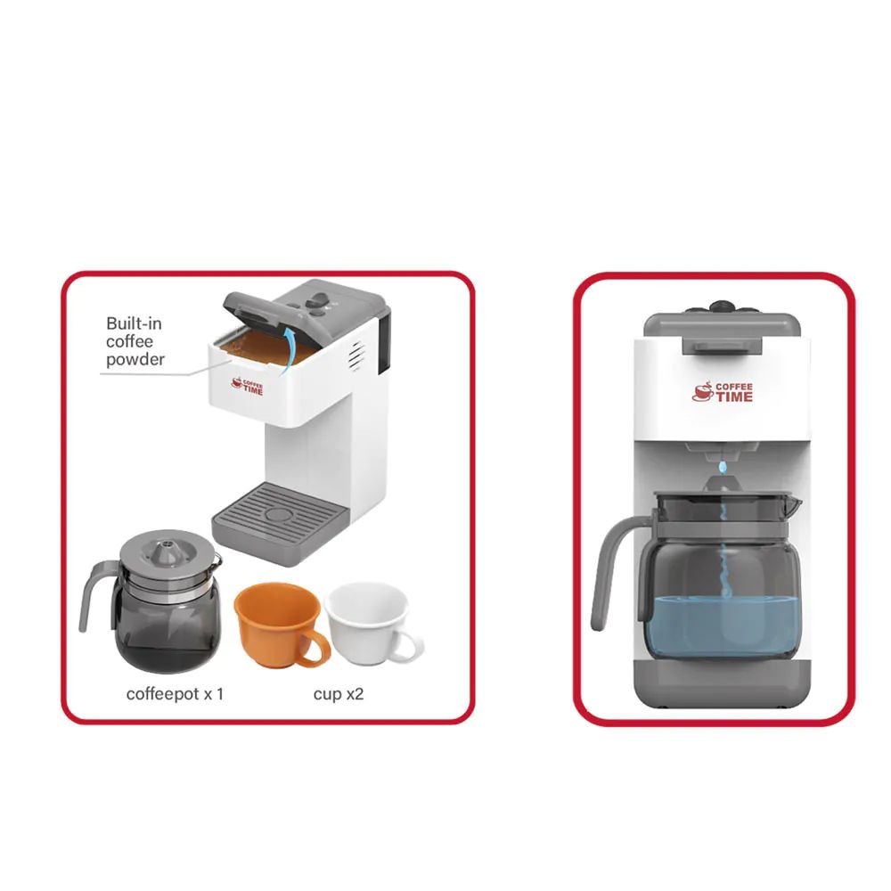 Set de joaca Aparat filtru pentru cafea cu sunete, lumini si accesorii pentru copii Tegole - poza 3