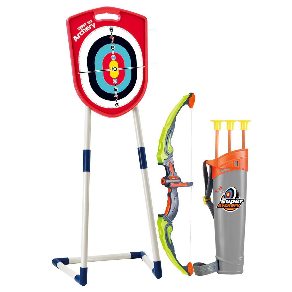 Set de joaca arc fosforescent cu tinta si 3 sageti cu ventuza King Sport - poza 1