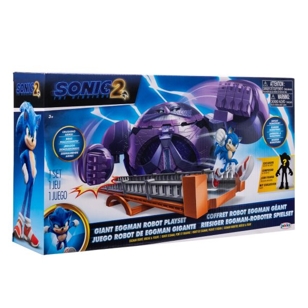 Set de joaca Ariciul Sonic Movie 2 Robotul Gigant Eggman cu figurina 6 cm - poza 2