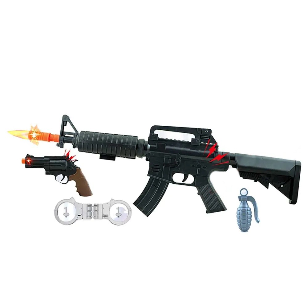 Set de joaca arma de asalt pistol si catuse Police Force Special Agent - poza 1